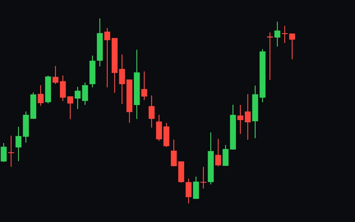 A daily chart that climbs to a high, dips in a slow rounded curve and climbs back to about the same height